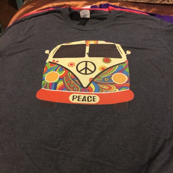 Hippie hippies peace retro t-shirt - Picture 3 of 4